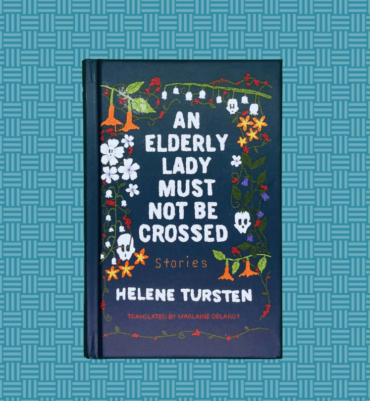 Photo of book: An Elderly Lady Must Not Be Crossed by Helene Tursten (translated by Marlaine Delargy). Photo taken by Rita E. Gould