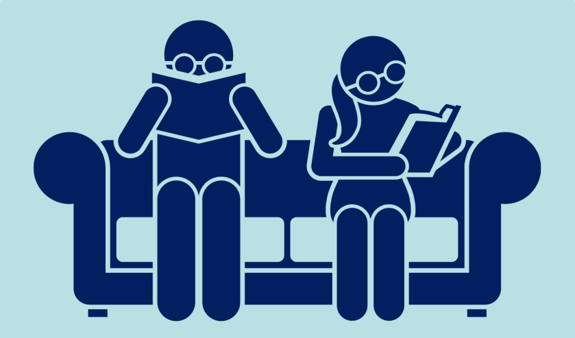 Reading together. Image designed in Canva by R. Gould